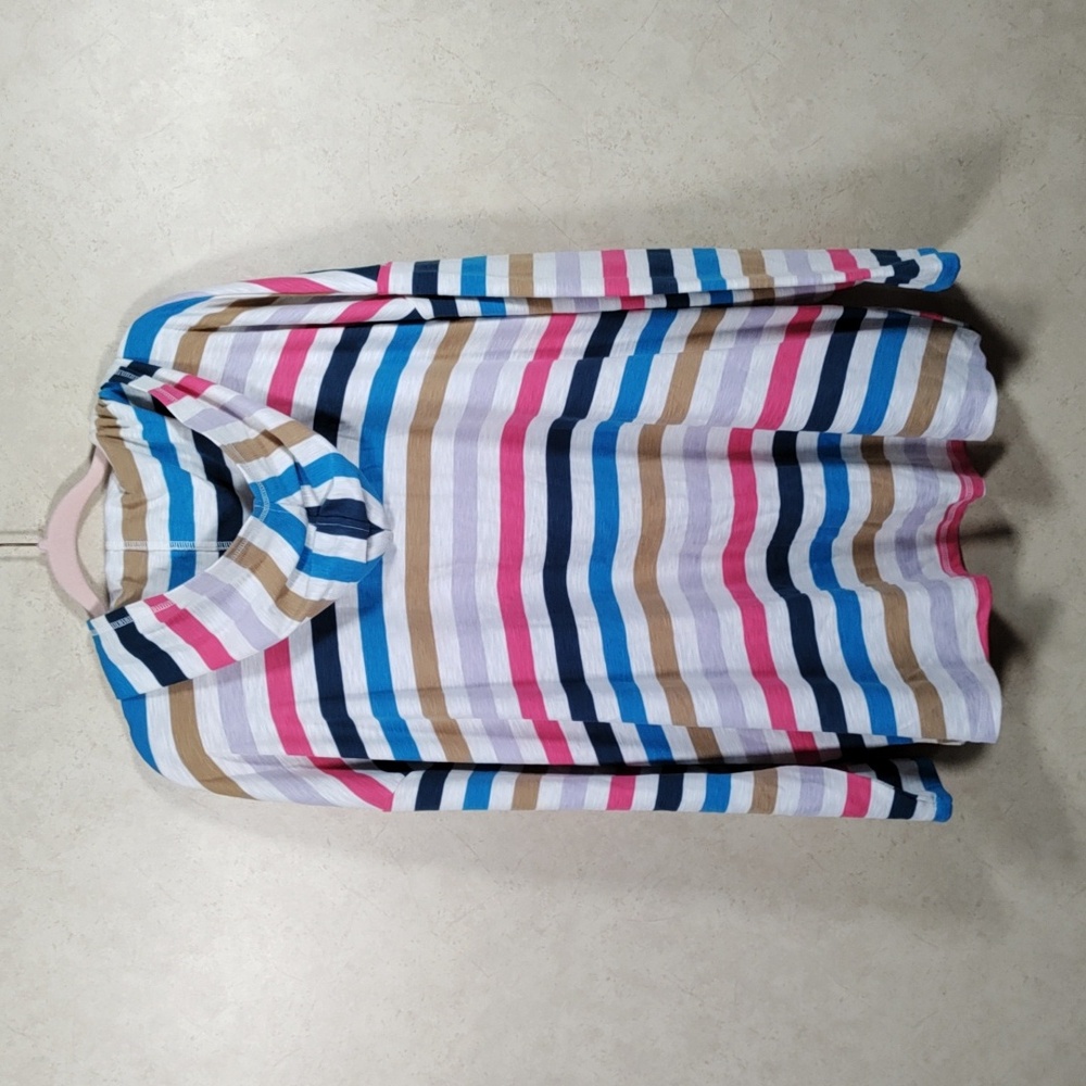 *E156 LIVI Lane Bryant multi-color striped L/S hoodie 22/24 NWOT CLEARANCE - Picture 7 of 10